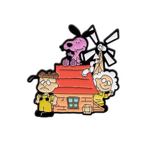 Snoopy Peanuts as Courage the Cowardly Dog Mashup Enamel Pin